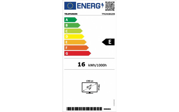 TELEFUNKEN TFK24UBA2DB - &Eacute;tiquette &eacute;nergie v2