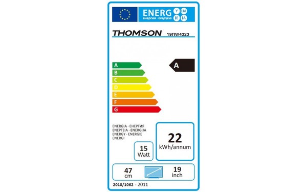 THOMSON 19HW4323 - &Eacute;tiquette &eacute;nergie