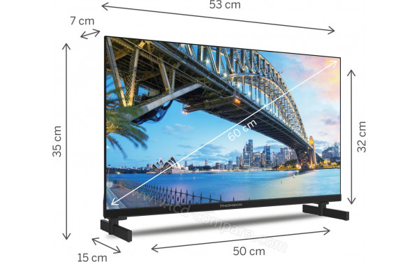 Thomson 24HG2S15CW – Smart TV 24" HD Con Google TV, DVB-T2, Wi-Fi, Bianco