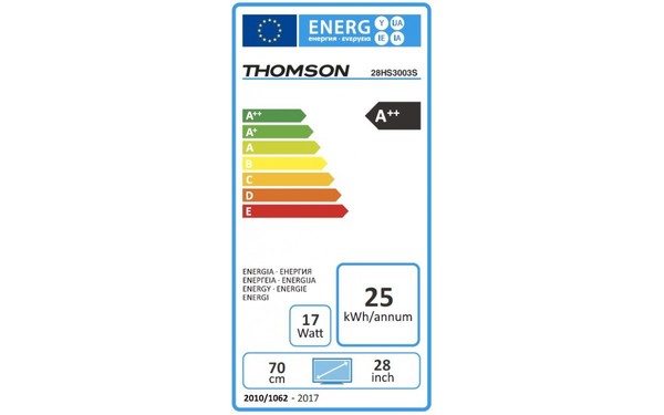 THOMSON 28HS3003S - &Eacute;tiquette &eacute;nergie