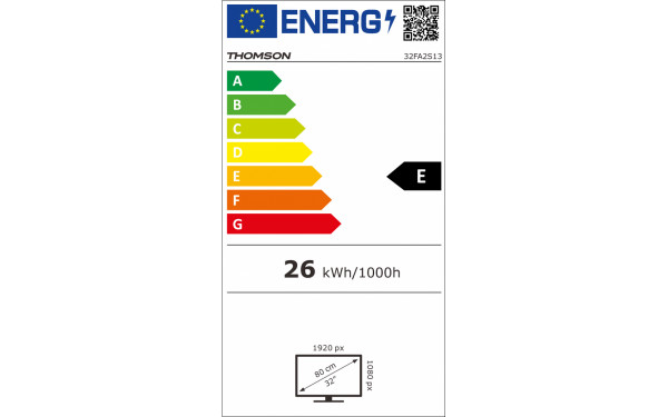 THOMSON 32FA2S13 - &Eacute;tiquette &eacute;nergie v2