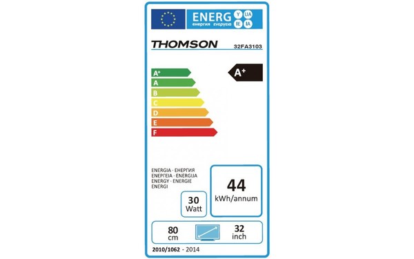 THOMSON 32FA3103 - &Eacute;tiquette &eacute;nergie