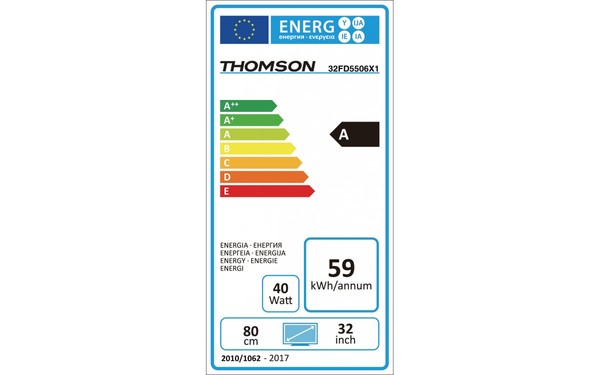 THOMSON 32FD5506 - &Eacute;tiquette &eacute;nergie
