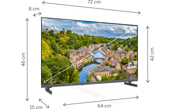 THOMSON 32FQG3S15C - Vue 3/4 gauche