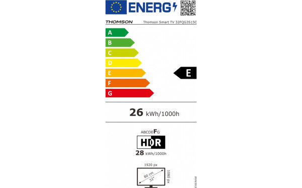 THOMSON 32FQG3S15C - &Eacute;tiquette &eacute;nergie v2
