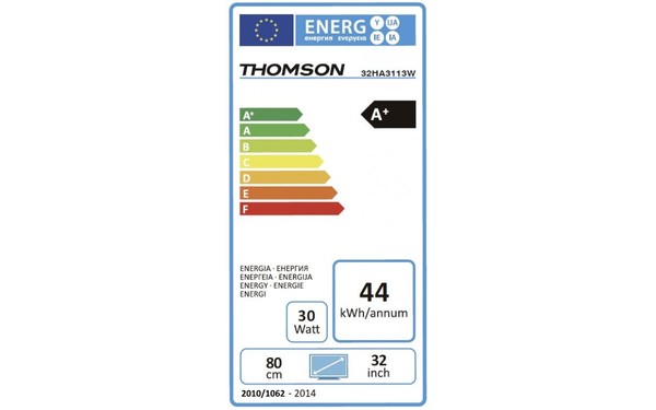 THOMSON 32HA3113W - &Eacute;tiquette &eacute;nergie