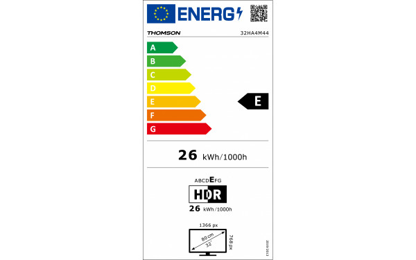 THOMSON Go 32HA4M44 - &Eacute;tiquette &eacute;nergie v2