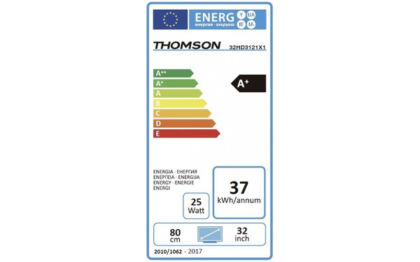 THOMSON 32HD3121 - &Eacute;tiquette &eacute;nergie