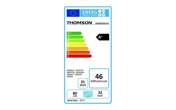 THOMSON 32HD3341 - &Eacute;tiquette &eacute;nergie