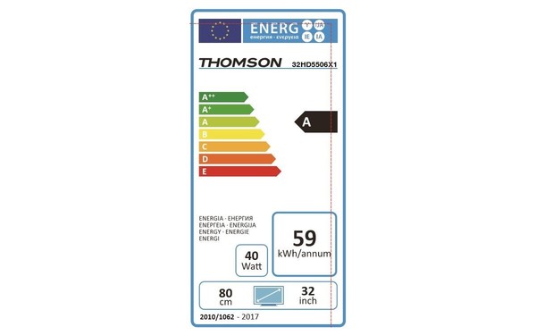 THOMSON 32HD5506 - &Eacute;tiquette &eacute;nergie