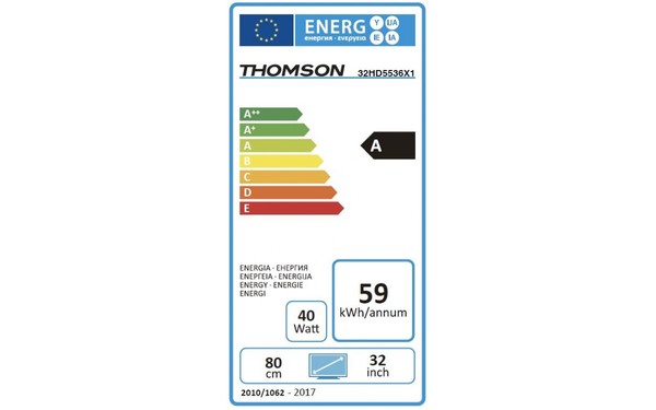 THOMSON 32HD5536 - &Eacute;tiquette &eacute;nergie