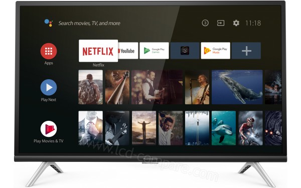 THOMSON 32HE5626 - Vue de face interface Android