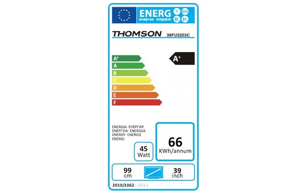 THOMSON 39FU3253C - &Eacute;tiquette &eacute;nergie