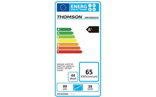 THOMSON 39FU5553CW - &Eacute;tiquette &eacute;nergie