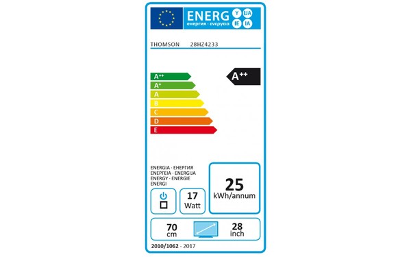 THOMSON 39HZ4233 - &Eacute;tiquette &eacute;nergie