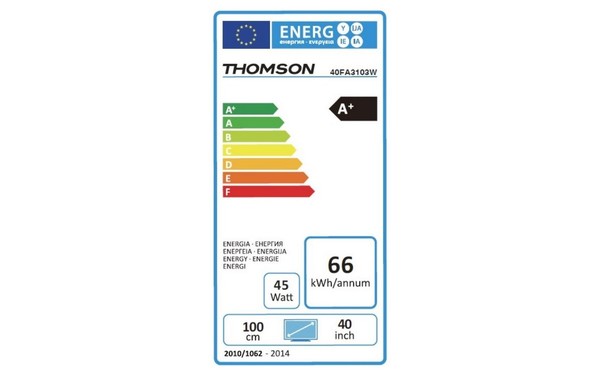 THOMSON 40FA3103W - &Eacute;tiquette &eacute;nergie