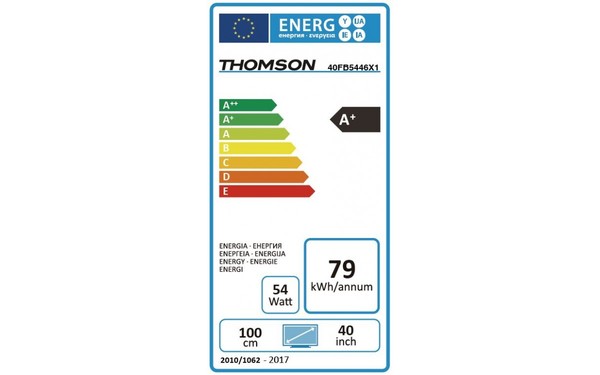 THOMSON 40FB5446 - &Eacute;tiquette &eacute;nergie