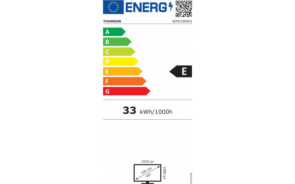 THOMSON 40FD3306 - &Eacute;tiquette &eacute;nergie v2
