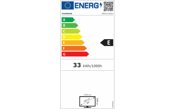 THOMSON 40FD3336 - &Eacute;tiquette &eacute;nergie v2