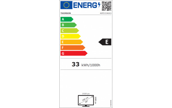THOMSON 40FD3346 - &Eacute;tiquette &eacute;nergie v2