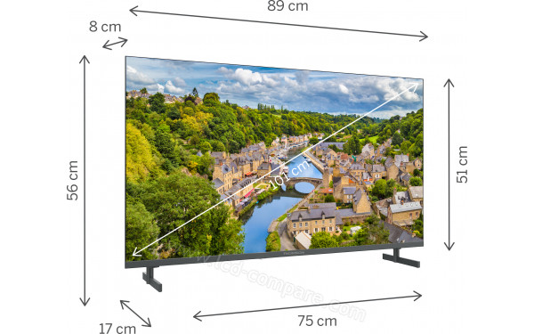 THOMSON 40FQG3S15 - Vue 3/4 gauche