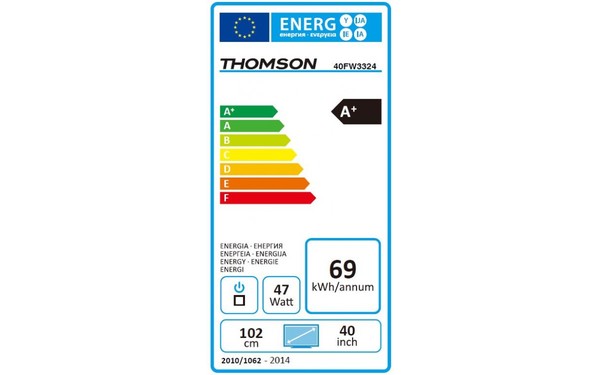 THOMSON 40FW3324 - &Eacute;tiquette &eacute;nergie