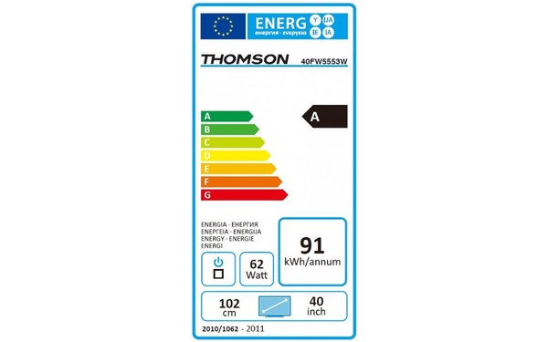 THOMSON 40FW5553W - &Eacute;tiquette &eacute;nergie