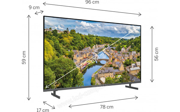 THOMSON 43FQG3S15 - Vue 3/4 gauche