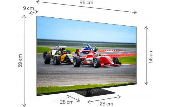 THOMSON 43QG7C14 - Vue 3/4 gauche