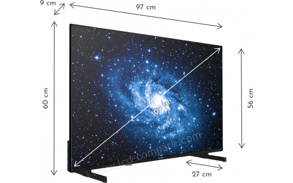 THOMSON 43UF4S35 - Vue 3/4 gauche