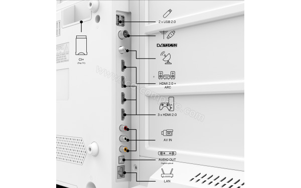 THOMSON 50UA5S13W - Connectiques