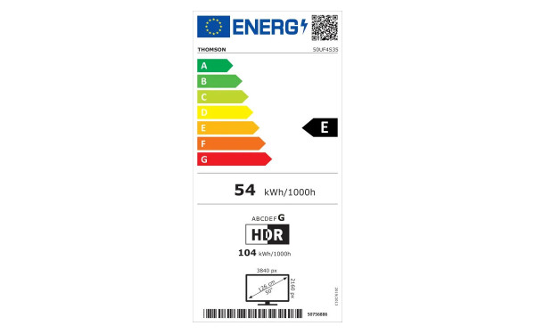 THOMSON 50UF4S35 - &Eacute;tiquette &eacute;nergie v2