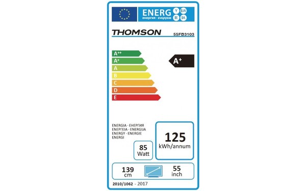 THOMSON 55FB3103 - &Eacute;tiquette &eacute;nergie