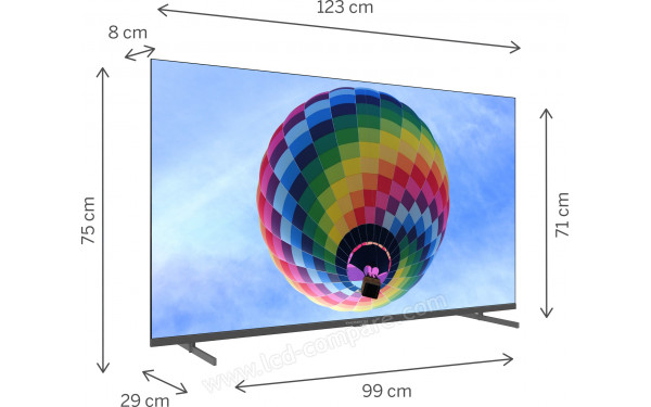 THOMSON 55QG4S14 - Vue 3/4 gauche