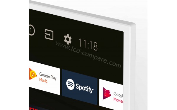 THOMSON 55UE6400W - Zoom sur le coin sup&eacute;rieur droit