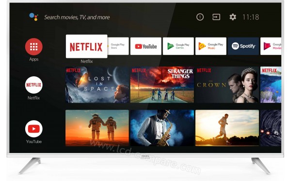 THOMSON 55UE6420W - Vue de face interface Android