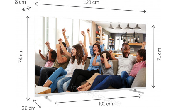 THOMSON 55UG4S14W - Vue 3/4 gauche