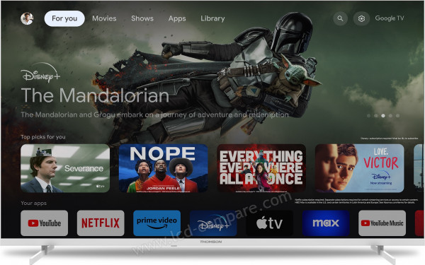 THOMSON 55UG4S14W - Vue de face