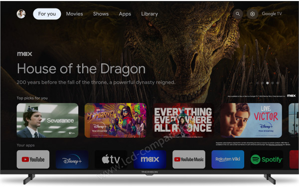 THOMSON 55UG4S14 - Vue de face