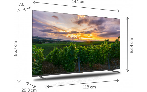 THOMSON 65QA2S13 - Vue 3/4 gauche