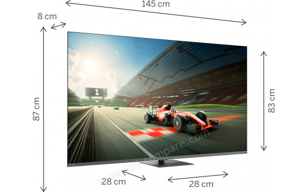 THOMSON 65QG7C04 - Vue 3/4 gauche