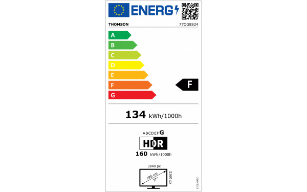 THOMSON 77OG8S24 - &Eacute;tiquette &eacute;nergie v2