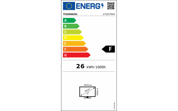 THOMSON Go Plus Pro 27UE7M45 - &Eacute;tiquette &eacute;nergie v2