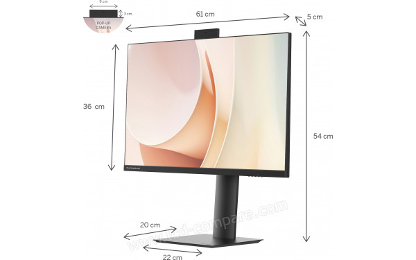 THOMSON M27FB7C14V - Vue 3/4 droite