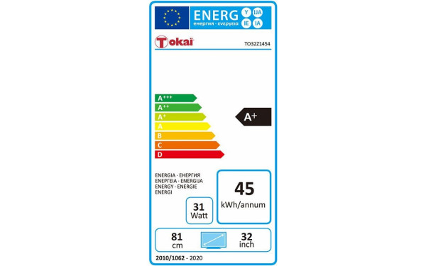 TOKAI TO32Z1454 - &Eacute;tiquette &eacute;nergie