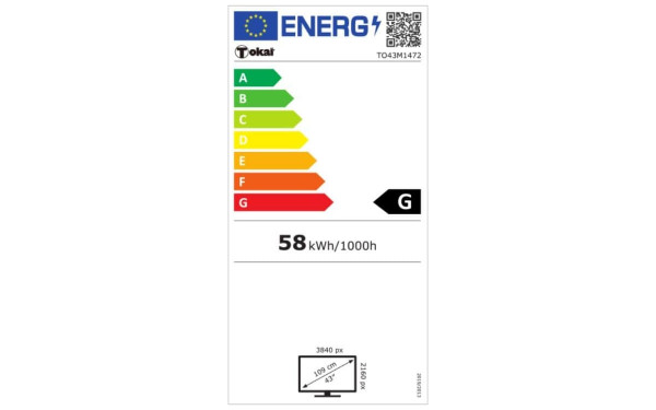TOKAI TO43M1472 - &Eacute;tiquette &eacute;nergie v2