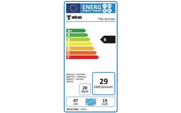 TOKAI TTE-19C3104K - &Eacute;tiquette &eacute;nergie