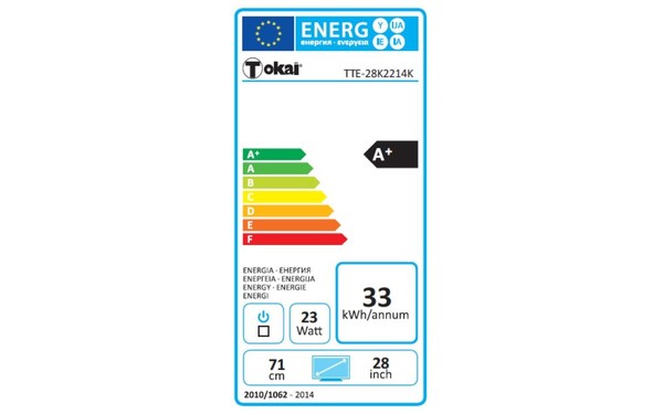 TOKAI TTE-28K2214K - &Eacute;tiquette &eacute;nergie