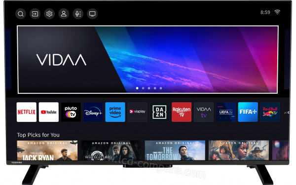 TOSHIBA 32LV2E63DG - Vue de face