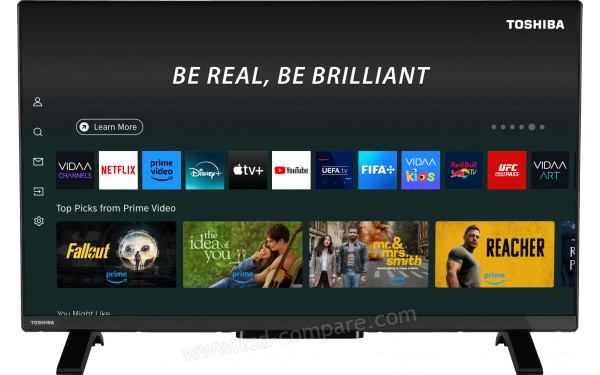 TOSHIBA 32QV2F63DG - Vue de face